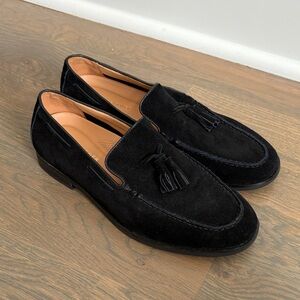 Marc Fisher Black Suede Tassel Loafers - new without tags